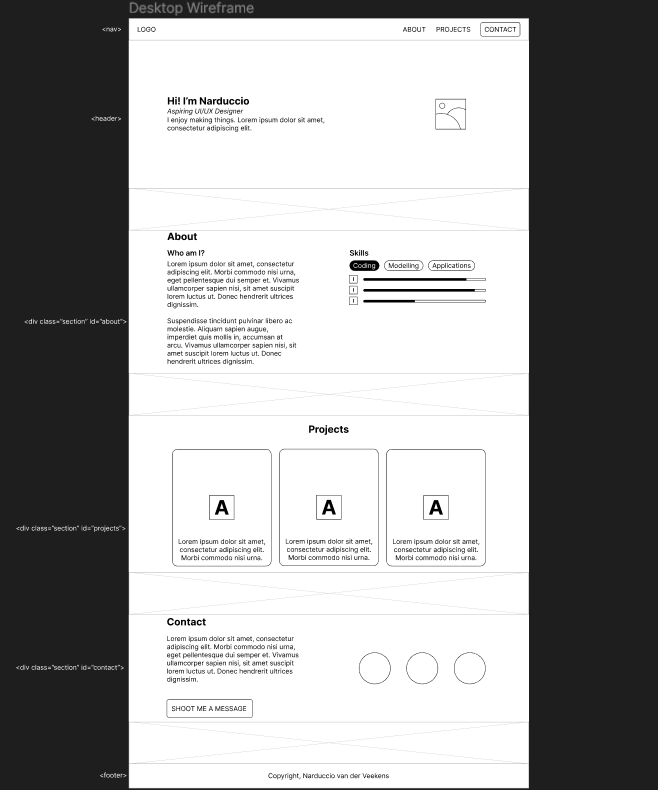 Portfolio Wireframe